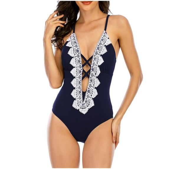 Aoochasliy Swimsuit Clothes Women Bandage Sexy Solid Soft One-Piece Bikini Push-Up Pad Swimwear Swimsuit Beachwear