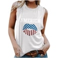 thumbnail image 1 of Aoochasliy Tank Tops for Women Summer Women American Flag Tank Tops USA Flag Stars Stripes Printed Sleeveless T-Shirt Tee Tops, 1 of 5