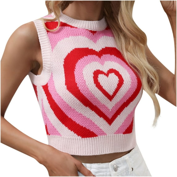 Aoochasliy Tank Tops for Women Clearance Women Fashion Sleeveless Pullover Knit Loose Striped Top Small Tank Top