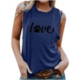 thumbnail image 1 of Aoochasliy Tank Tops for Women Clearance Women's Sleeveless Summer Sexy Casual Tops Regular Round Neck Printing Sleeveless Vest Tops, 1 of 4