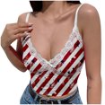 thumbnail image 1 of Aoochasliy Tank Tops for Women Clothes Independence Day Women Sleeveless Vest Camis Printed Soft Patchwork Tank Tops, 1 of 5