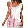 thumbnail image 1 of Aoochasliy Tank Tops for Women Fashion Woman Causal Solid Printing Blouse Bandage Sleeveless T-Shirt Summer Tops, 1 of 5