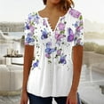 thumbnail image 1 of Aoochasliy Tee Shirts for Women Graphic Adult Trendy Round Neck Short Sleeve Tops T-Shirt Butterfly Prints Loose Blouse, 1 of 5