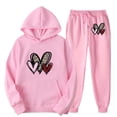 thumbnail image 1 of Aoochasliy Valentine's Day Suit Womens Valentine Gifts for Plus Size 2PC Long Sleeve Pullover Hoodies Sweatshirt and Sweatpants Fall Winter Suit, 1 of 2
