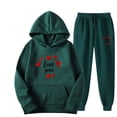 thumbnail image 1 of Aoochasliy Valentine's Day Suit Womens Valentine Gifts for Plus Size 2PC Long Sleeve Pullover Hoodies Sweatshirt and Sweatpants Fall Winter Suit, 1 of 5