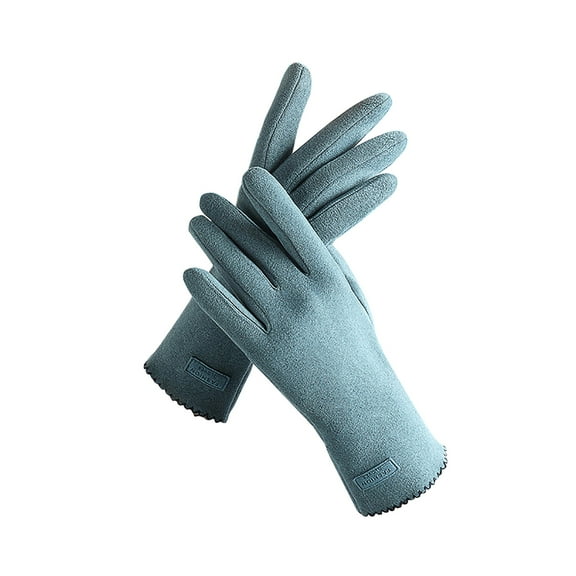 Aoochasliy Winter Gloves Clearance Unisex Solid Color German Leather Label Gloves with T-ouch Screen for Index Finger