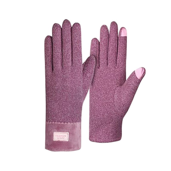 Aoochasliy Winter Gloves Clearance Women Winter Outdoor Plus Velvet Thicken Keep Warm Casual Windproof Gloves