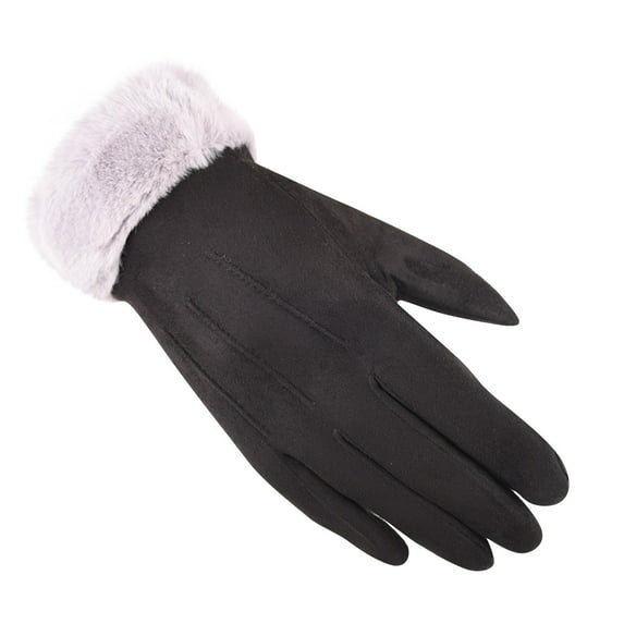 Aoochasliy Winter Gloves Clothes Womens Gloves Touchable Screen Lady Winter Suede Gloves Warm Windproof Thick Gloves Full Finger Mittens for Outdoor