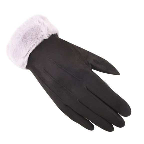 Aoochasliy Winter Gloves Clothes Womens Gloves Touchable Screen Lady Winter Suede Gloves Warm Windproof Thick Gloves Full Finger Mittens for Outdoor