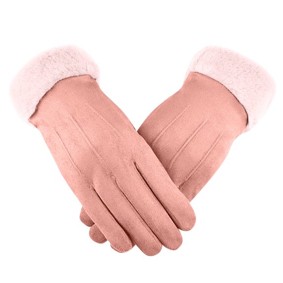 Aoochasliy Winter Gloves Clearance Womens Gloves Touchable Screen Lady Winter Suede Gloves Warm Windproof Thick Gloves Full Finger Mittens for Outdoor