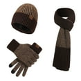 thumbnail image 1 of Aoochasliy Winter Gloves Three Pieces of Warm Autumn and Winter Suit Mixed Color Knitted Woolen Thick Hats, Scarves and Gloves, 1 of 9