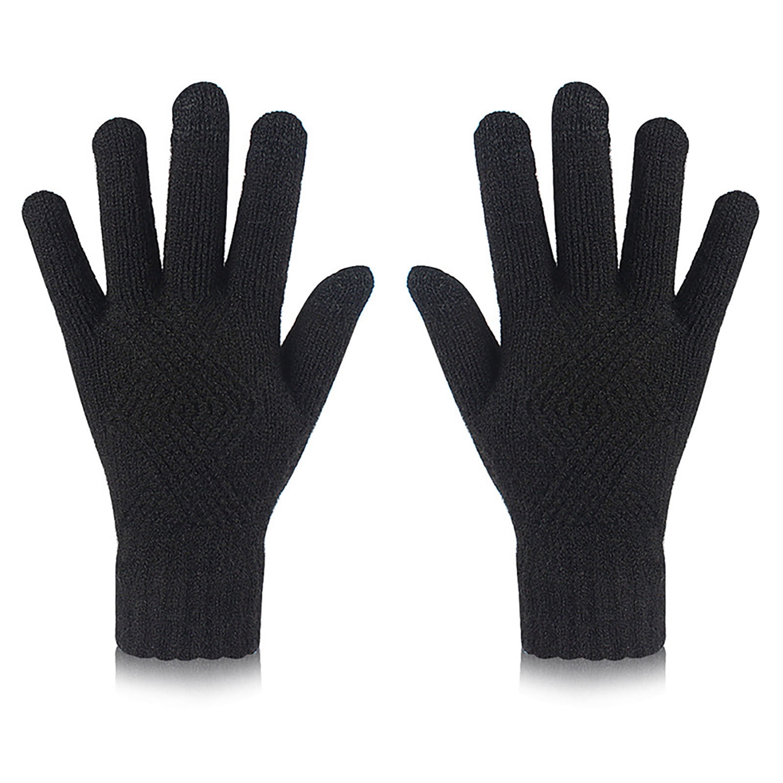 Aoochasliy Winter Gloves Wool Knitted Touchscreen Gloves Men and Women