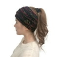 thumbnail image 1 of Aoochasliy Winter Hats Clearance Autumn and Winter Knitted Headband Horsetail Hat Wool Headband Pullover Hat, 1 of 6