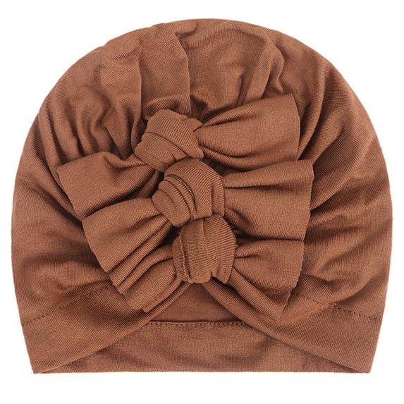 Aoochasliy Winter Hats Clothes Children's Flower Hats Soft Newborn Hats Girl Baby Boy Turban Cap Bowknot Hats