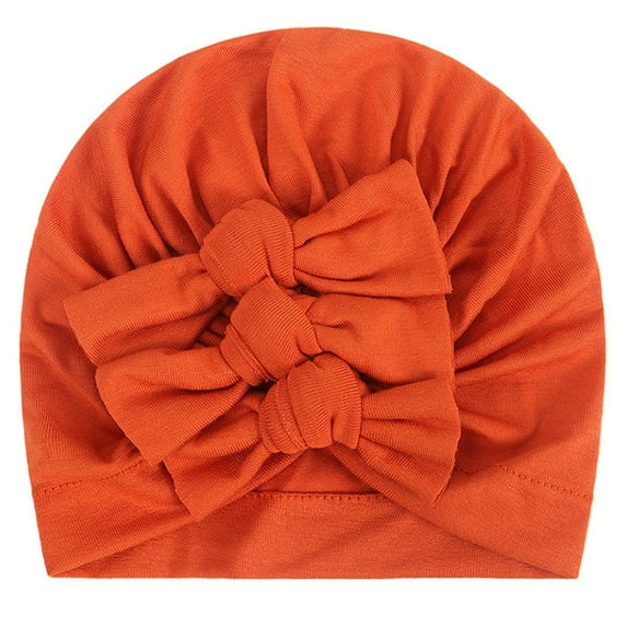 Aoochasliy Winter Hats Clothes Children's Flower Hats Soft Newborn Hats Girl Baby Boy Turban Cap Bowknot Hats