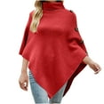 thumbnail image 1 of Aoochasliy Winter Scarfs Christmas Clearance Women's Trendy Autumn Solid Shawl Button Cloak Lapel-Neck Knitting Coat Tops, 1 of 6