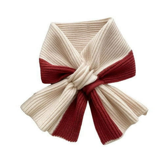 Aoochasliy Winter Scarfs Christmas Clothes Women's Warm Small Scarf In Autumn and Short Cross Knit Scarf