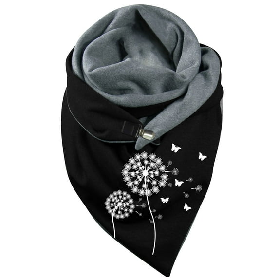 Aoochasliy Winter Scarfs Clothes Trendy Winter Women Print Button Soft Wrap Casual Warm Scarves Shawls