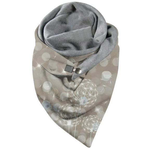 Aoochasliy Winter Scarfs Clothes Trendy Winter Women Print Button Soft Wrap Casual Warm Scarves Shawls