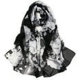 thumbnail image 1 of Aoochasliy Winter Scarfs Women Flower Print Long Soft Wrap Scarf Simulation Silk Shawl Scarves, 1 of 1