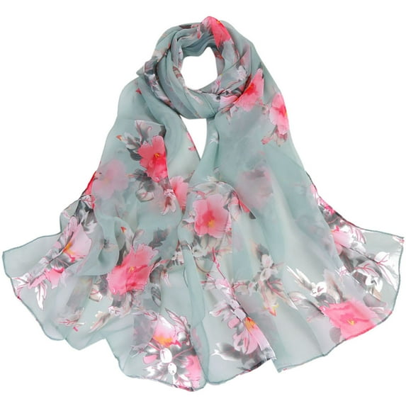 Aoochasliy Winter Scarfs Women Peach Blossom Printing Long Soft Wrap Scarf Ladies Shawl Scarves