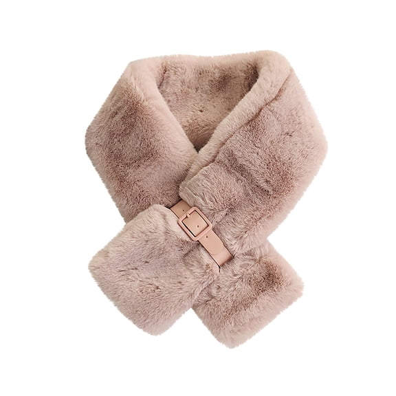 Aoochasliy Winter Scarfs Women Winter Faux Villus Scarf Outerwear Lady Scarf Warm Bib