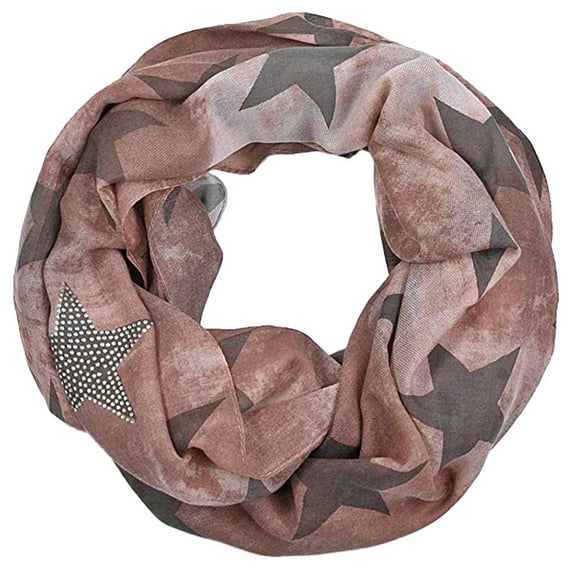 Aoochasliy Winter Scarfs Women Winter Star Print Scarf Outerwear Keeping Warm Scarf
