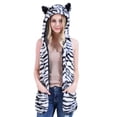 thumbnail image 1 of Aoochasliy Winter Scarves for Women Clearance Male Female Faux Animal Hood Cap Mittens Ears Cartoon Hat Gloves Scarf Pocket, 1 of 6