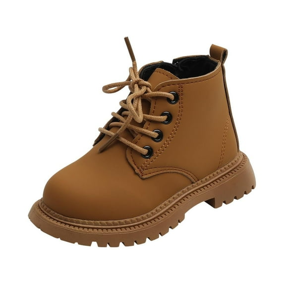 Aoochasliy Winter Toddler Boots Casual Toddler Shoes Baby Boys Girls Cute Fashion British Style Non-slip Casual Soft Bottom Boot