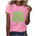 thumbnail image 1 of Aoochasliy Women Casual St Patrick's Day Printed Tops Round Neck Pullover Comfy Soft Short Sleeve Tee Stylish for Daily Outing Holiday Street, 1 of 5