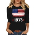 thumbnail image 1 of Aoochasliy Women's 1976 Letter Printed Tee Vintage Retro Comfy Casual 3/4 Sleeve Crew Neck Tops 50th Birthday Gift for Celebration Party Holiday Family Gathering, 1 of 4