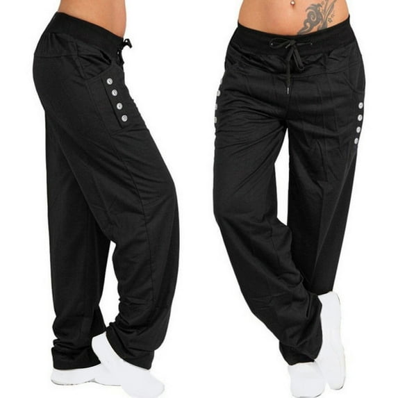 Aoochasliy Women's Casual Loose Wide Leg Cozy Pants Yoga Sweatpants Comfy High Waisted Sports Athletic Lounge Pants with Pockets