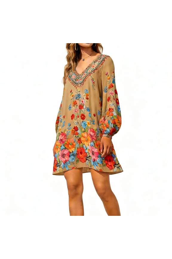 Women's Dress Polka Dot Chiffon Ruffled Sleeve Elegant Midi Dress Spring Summer Casual Womens Dresses Daily Date Party Office Leisure