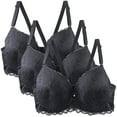 thumbnail image 1 of Aoochasliy Women's Plus Size Seamless Push Up Bra Sheer Comfortable Breathable Full Coverage Underwear Unlined Everyday Bras for Daily Wear, 1 of 4