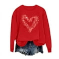 thumbnail image 1 of Aoochasliy Valentines Sweatshirts for Women Love Heart Graphic Tee Crew Neck Loose Fit Long Sleeve Pullover Casual Valentine's Day Tops Gifts for Her Dating Home Party, 1 of 6