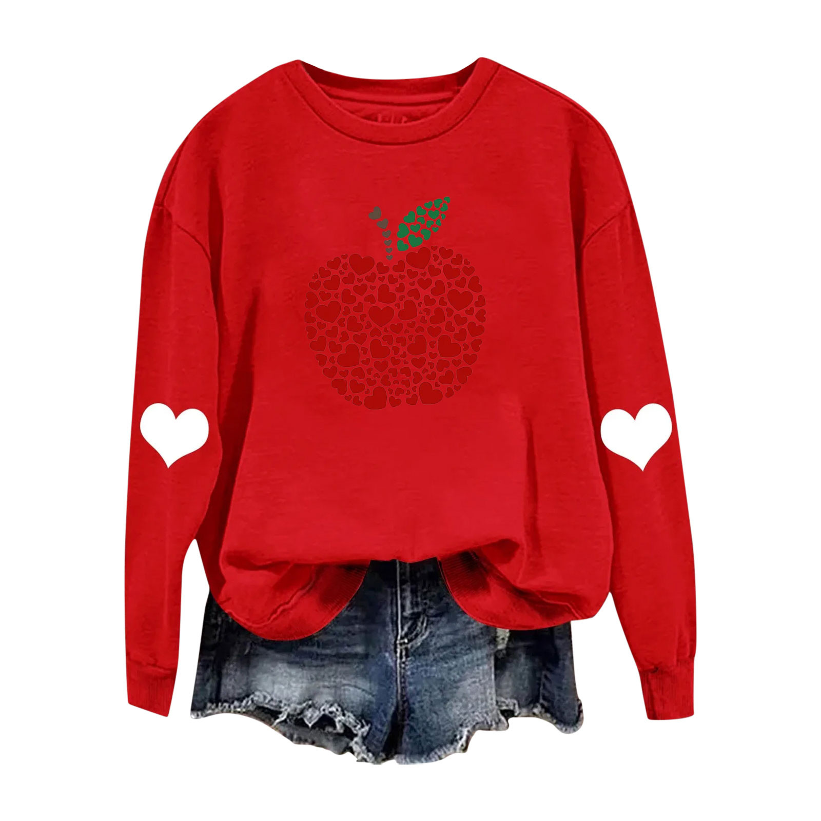 Women's Valentine's Day Heart Art Print Casual  Trousers With Pockets