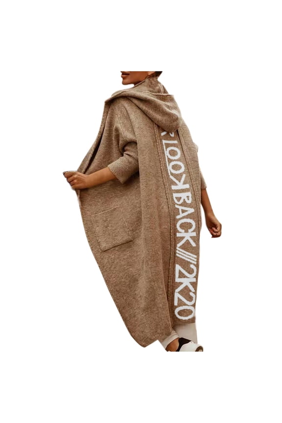 Womens Blazer Jacket Clearance Long Sleeve Overcoat Tops Mid-length Cardigan Knitted Sweater