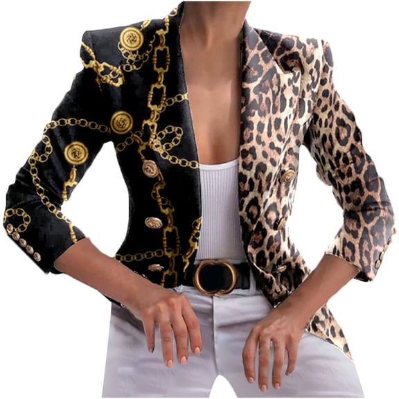 Aoochasliy Womens Blazer Jacket Clothes Buttons Long Sleeve Pockets Coat Suit Jacket Outwear