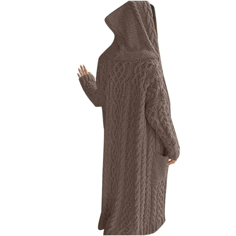 Loose Hooded Knit Cardigan Loose Hooded Knit Cardigan