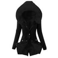 thumbnail image 1 of Aoochasliy Womens Jackets and Coats Clothes Winter Trench Parkas Lining Overcoat Winter Warm Thick Long Jacket Hooded Overcoat, 1 of 3