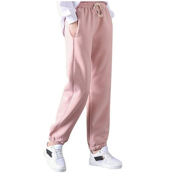 Aoochasliy Womens Pants Clothes Fall Fashion Solid Plus Velvet Elastic Soft-up Casual Sweatpants Harem Pants