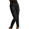 thumbnail image 1 of Aoochasliy Womens Pants Clothes Fall Fashion Solid Sports Casual Skinny Pockets High Waist Pants, 1 of 5