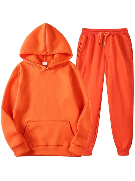 Womens Pants Plus Size 2PCS Long Sleeve Pullover Hoodies Sweatshirt and Sweatpants Fall Winter Suit