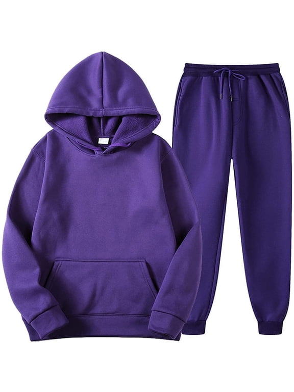 Womens Pants Plus Size 2PCS Long Sleeve Pullover Hoodies Sweatshirt and Sweatpants Fall Winter Suit