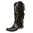 thumbnail image 1 of Aoochasliy Womens Shoes Boots Winter High with Fringe Sleeve In Solid Color and Low Heel Basic Clothes, 1 of 3
