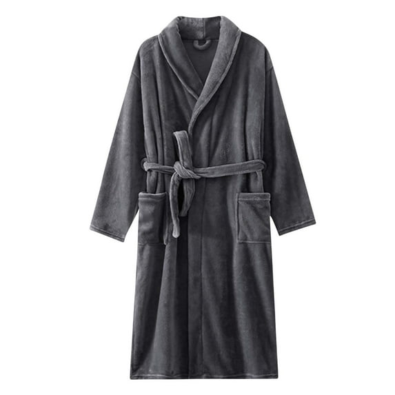 Aoochasliy Womens Sleepwear Plus Size Clearance Nightshirts Robes Bathrobe Lengthening Keep Warm Lapel Same Style for Men and Long Sleeve