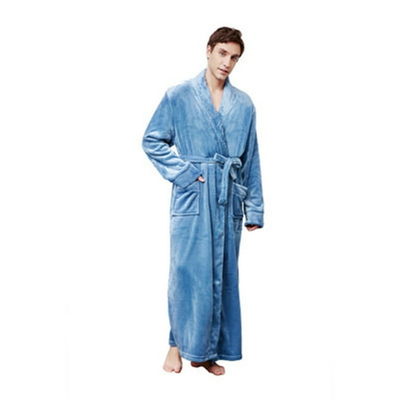 Aoochasliy Womens Sleepwear Plus Size Robes Thick Flannel Solid Color Lapel Home Clothes Long Sleeved Hooded Robe Coat