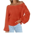 thumbnail image 1 of Aoochasliy Womens Sweaters Clearance Pullover Cardigan Long Sleeve Round-Neck, 1 of 6