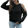 thumbnail image 1 of Aoochasliy Womens Sweaters Clothes Pullover Cardigan Solid Round Neck Long Sleeve Autumn Blouse Tops, 1 of 6