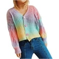 thumbnail image 1 of Aoochasliy Womens Sweaters Clothes Pullover Cardigan V-Neck Long Sleeve Autumn Cardigan Blouse Button Pullver Tops, 1 of 7